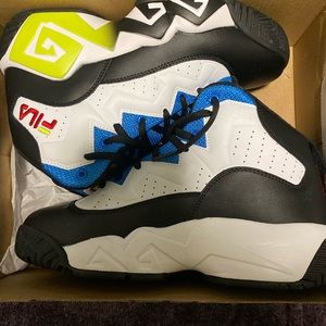 Fila MB Jamal Mashburn White Black Electric Blue Size 7